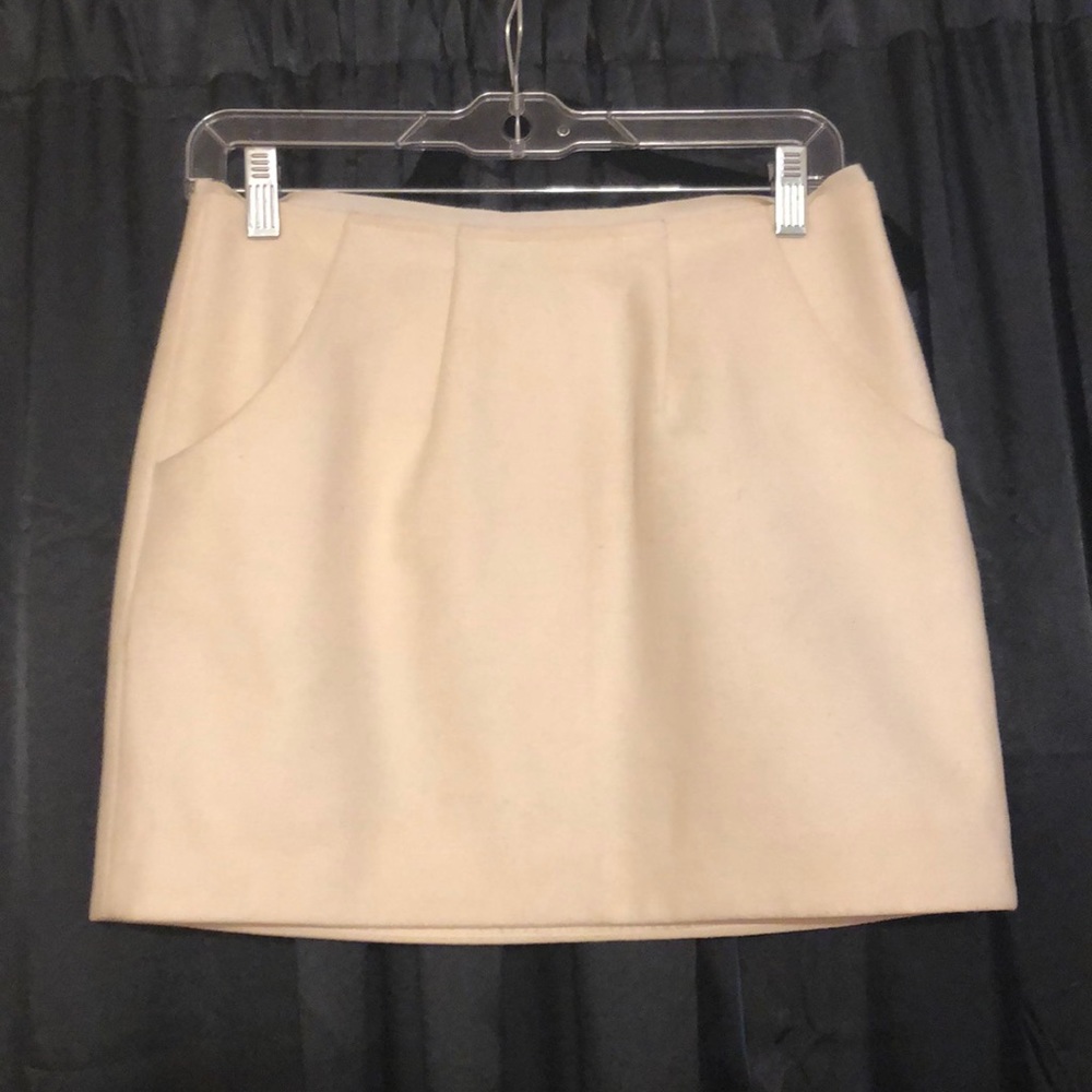 J. Crew white wool skirt